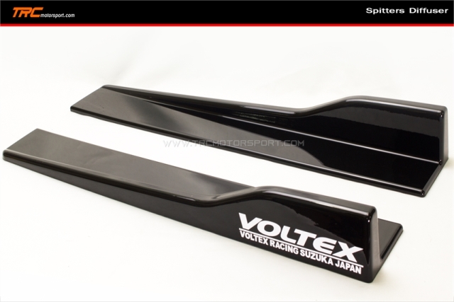 ครอบสเกิร์ตข้าง VOLTEX Size-M ยาว 60 cm. สีดำเงา ติดตั้งได้ทุกรุ่น (Side Diffuser)